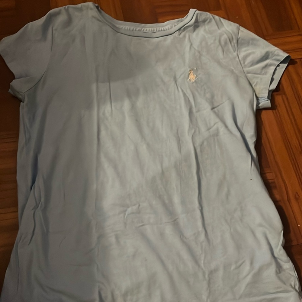 Baby blue polo shirt